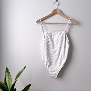 billabong white textured one piece swimsuit